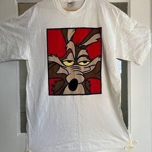 Rare Vintage Acme Clothing Co 1991 L Wile E Coyote  Looney Tunes T Shirt.